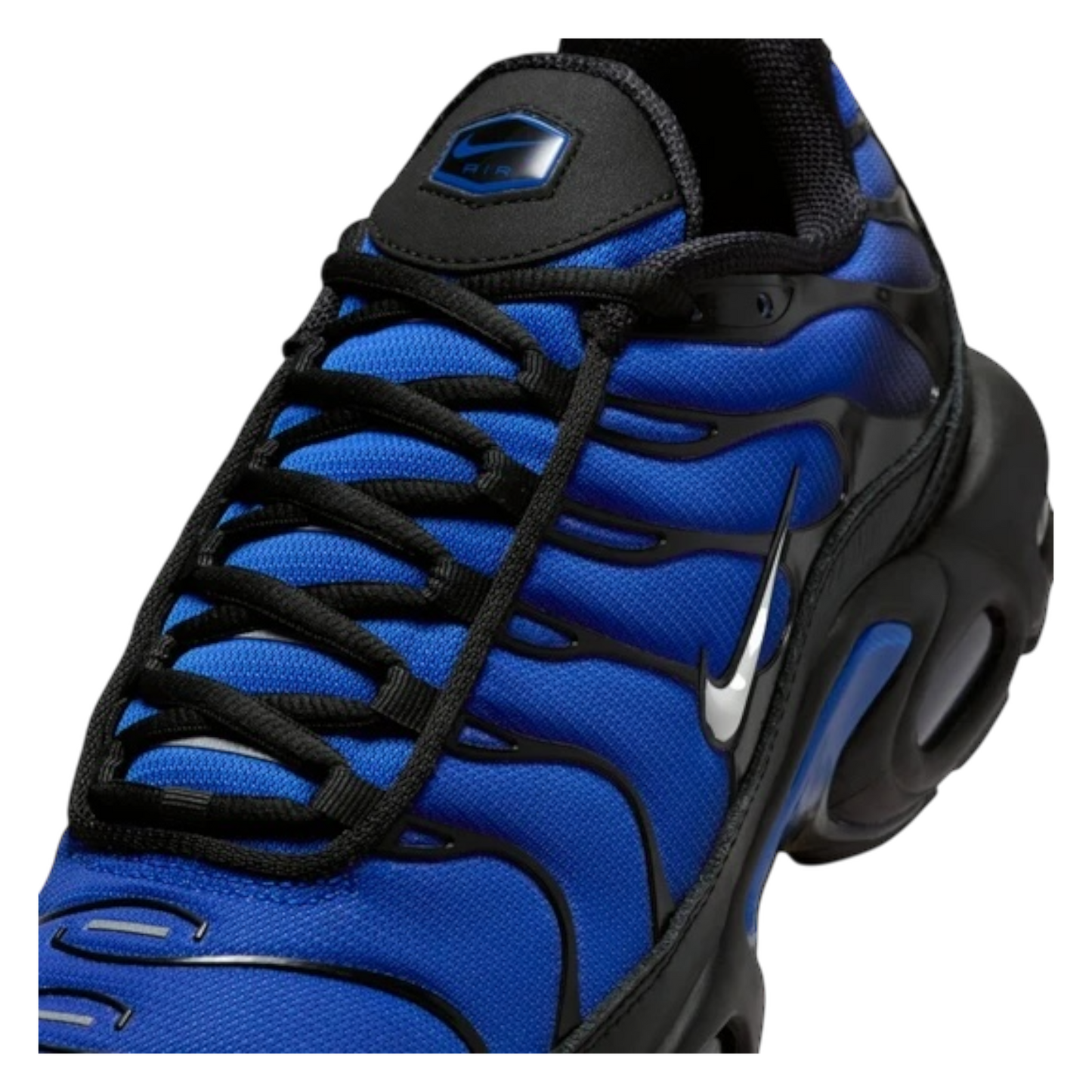 NIKE AIR MAX PLUS BLACK & RACER BLUE