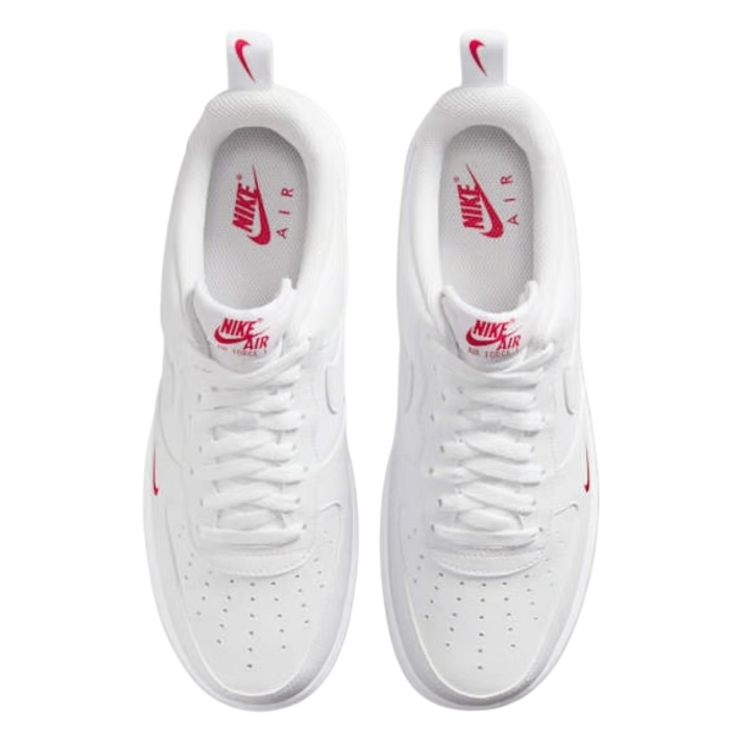 NIKE AIR FORCE 1 '07 WHITE & UNIVERSITY RED