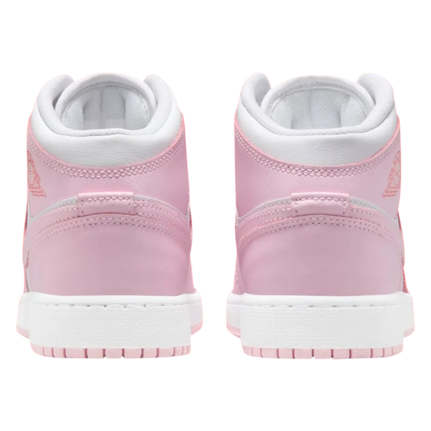 JORDAN 1 MID PINK FOAM FIRE RED (GS)