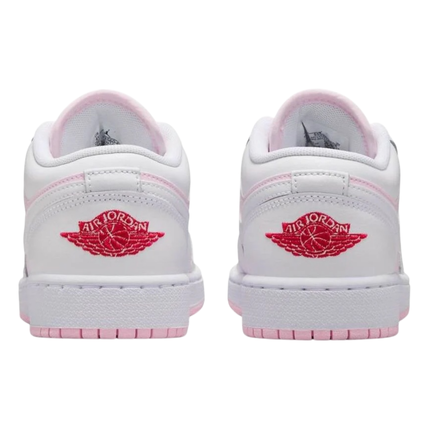 Air Jordan 1 Low GS Pink Foam Fire Red White