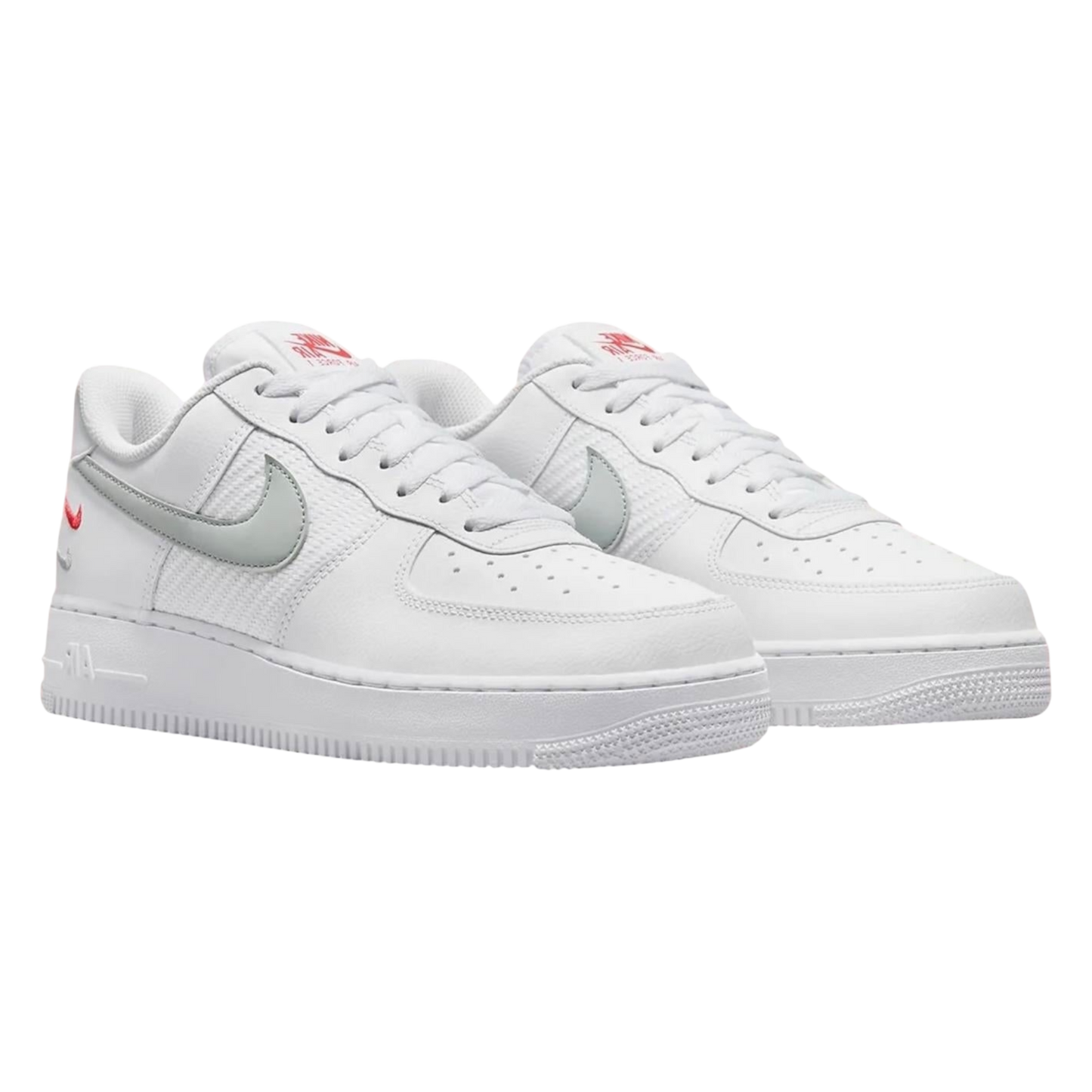 NIKE AIR FORCE 1 LOW '07 SE DOUBLE SWOOSH WHITE PICANTE