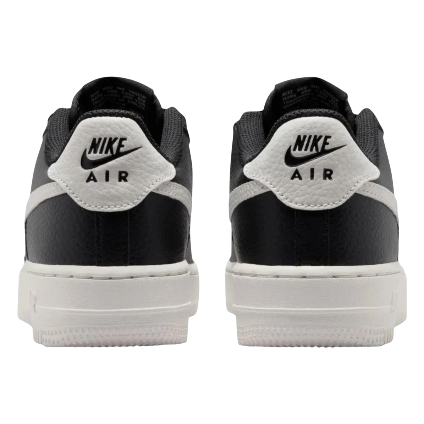NIKE AIR FORCE 1 BLACK WHITE SWOOSH