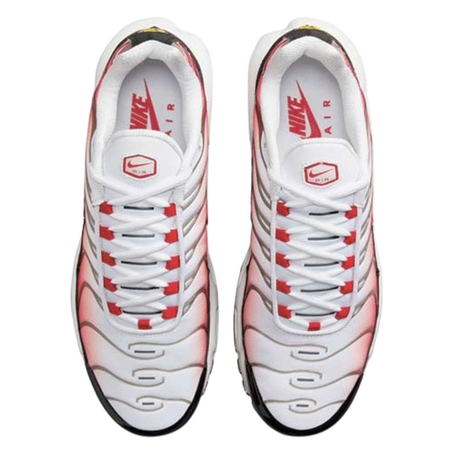 NIKE AIR MAX PLUS WHITE BLACK UNIVERSITY RED