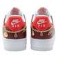 NIKE AIR FORCE 1 LOW '07 WHITE LIGHT CRIMSON GOLD CHARM BRACELET