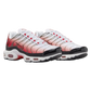 NIKE AIR MAX PLUS WHITE BLACK UNIVERSITY RED