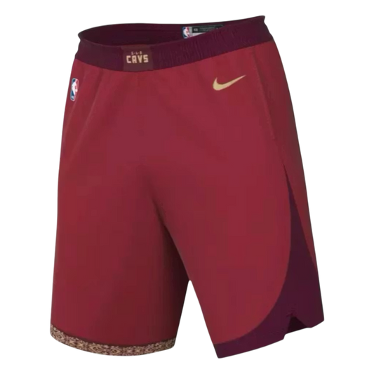 Nike NBA Cleveland Cavaliers City Editon Swingman Shorts Bright Crimson/Gold