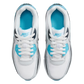 Nike Air Max 90 "White Baltic Blue Armory Navy Wolf Grey" (GS)
