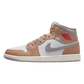 Jordan 1 Mid Rattan White College Grey