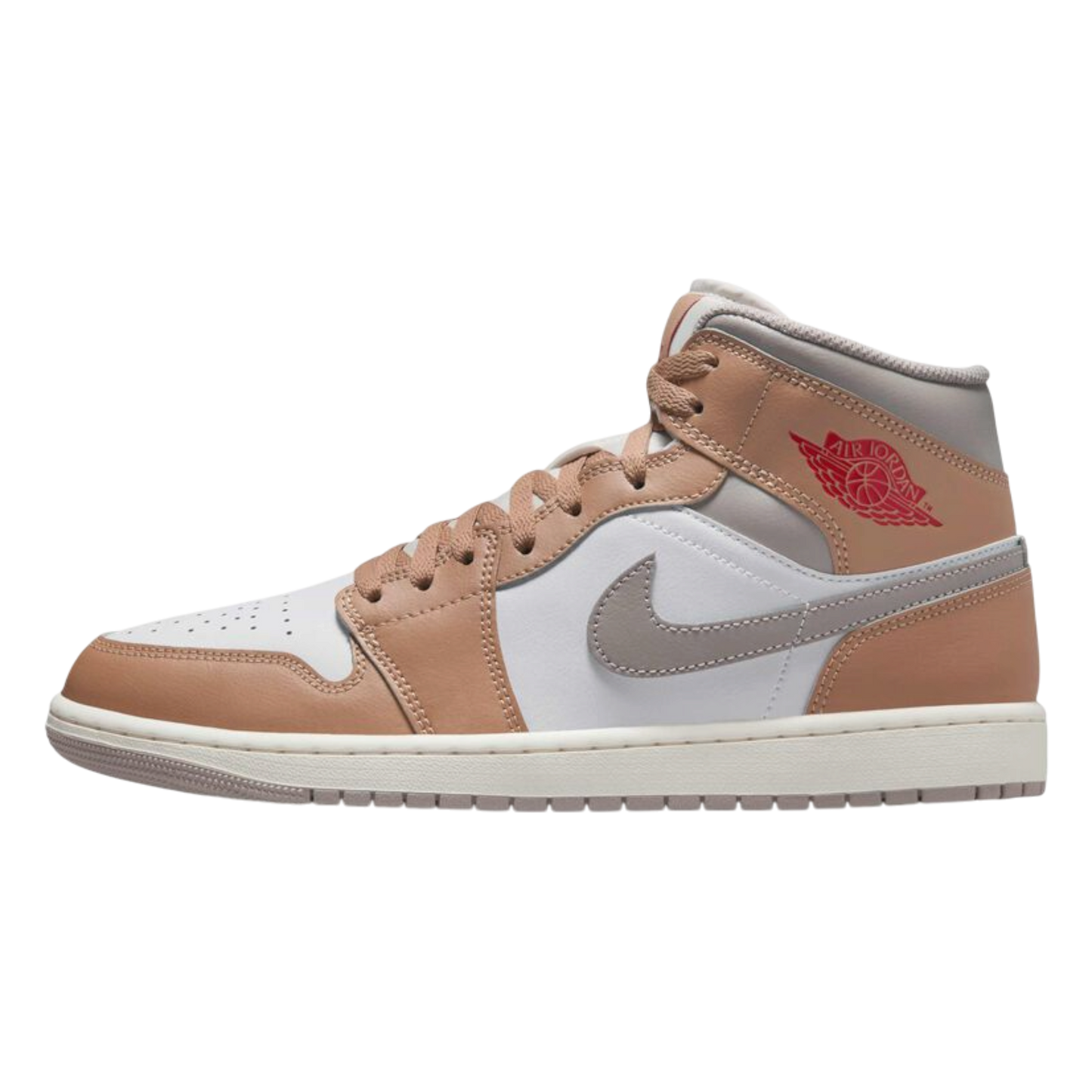 Jordan 1 Mid Rattan White College Grey