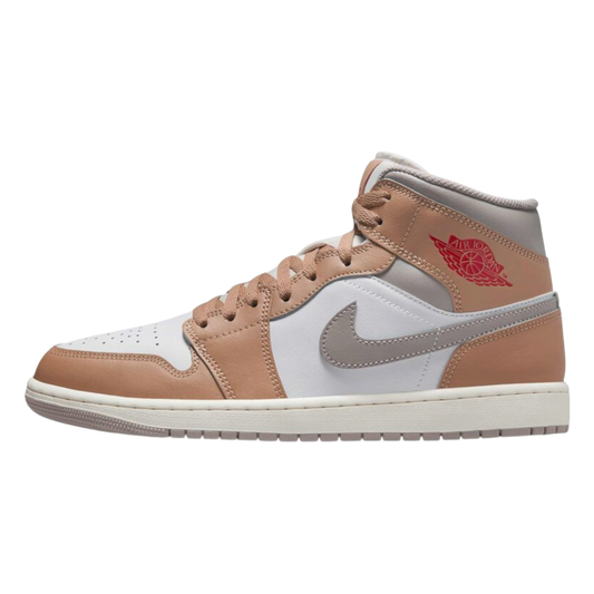Jordan 1 Mid Rattan White College Grey