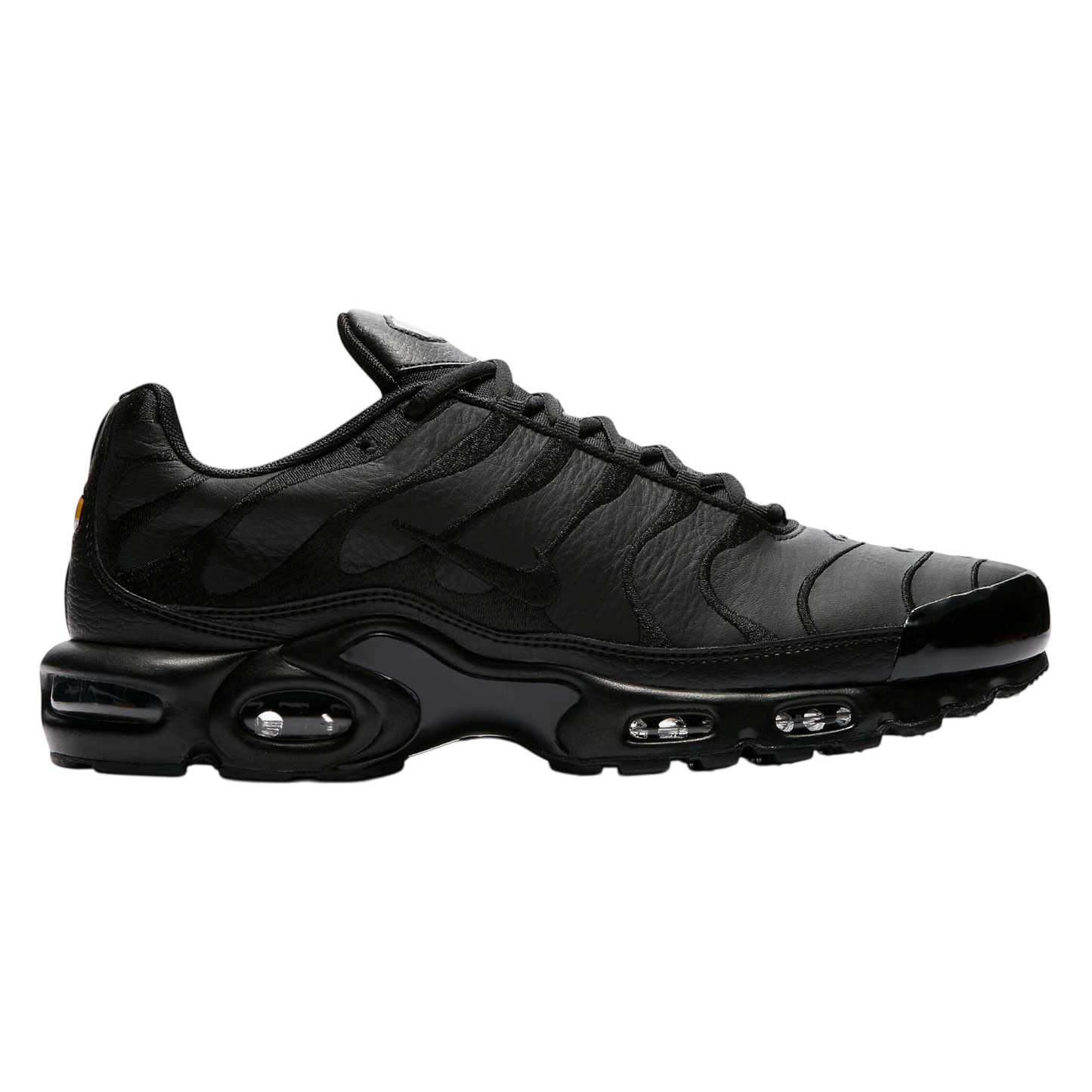 NIKE AIR MAX PLUS TRIPLE BLACK LEATHER