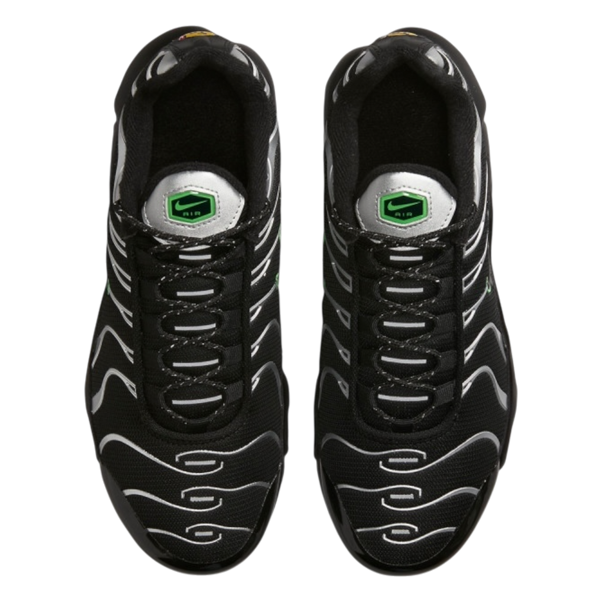 Nike Air Max Plus 'Black Green Strike Metallic Silver' (GS)