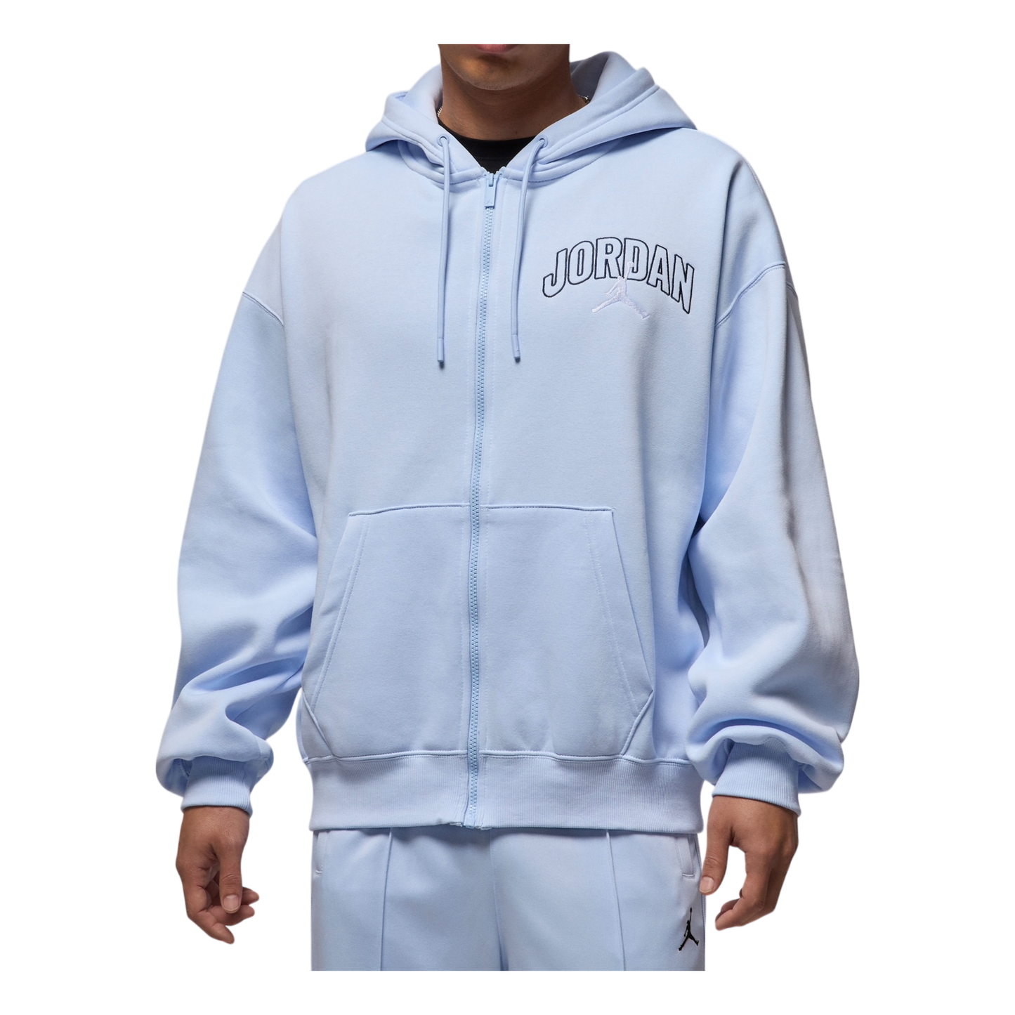 Jordan Brooklyn Fleece Men's Oversized Full-Zip Hoodie - Blue - Cotton/Polyester