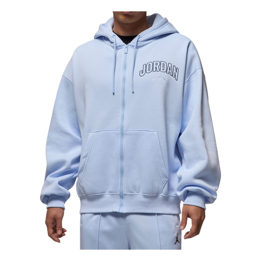 Jordan Brooklyn Fleece Men's Oversized Full-Zip Hoodie - Blue - Cotton/Polyester