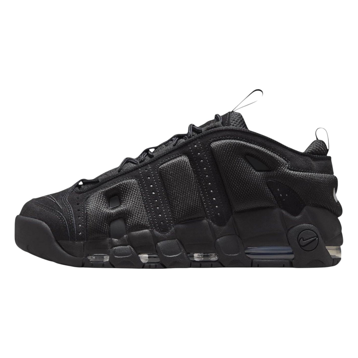 NIKE AIR MORE UPTEMPO LOW TRIPLE BLACK