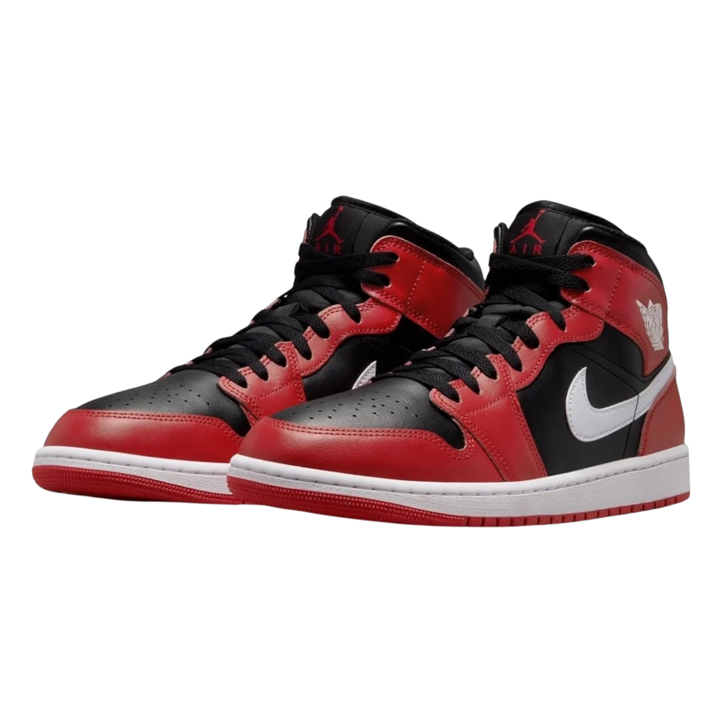 JORDAN 1 MID GYM RED BLACK WHITE
