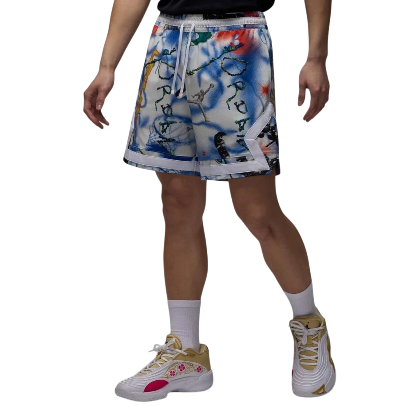 Air Jordan Jordan Sport Dri-Fit Diamond Shorts 'White/Black'