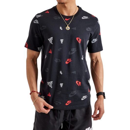 Nike AOP Swoosh Graphic T-Shirt Black