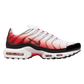 NIKE AIR MAX PLUS WHITE BLACK UNIVERSITY RED