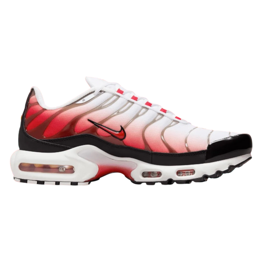 NIKE AIR MAX PLUS WHITE BLACK UNIVERSITY RED