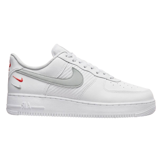 NIKE AIR FORCE 1 LOW '07 SE DOUBLE SWOOSH WHITE PICANTE