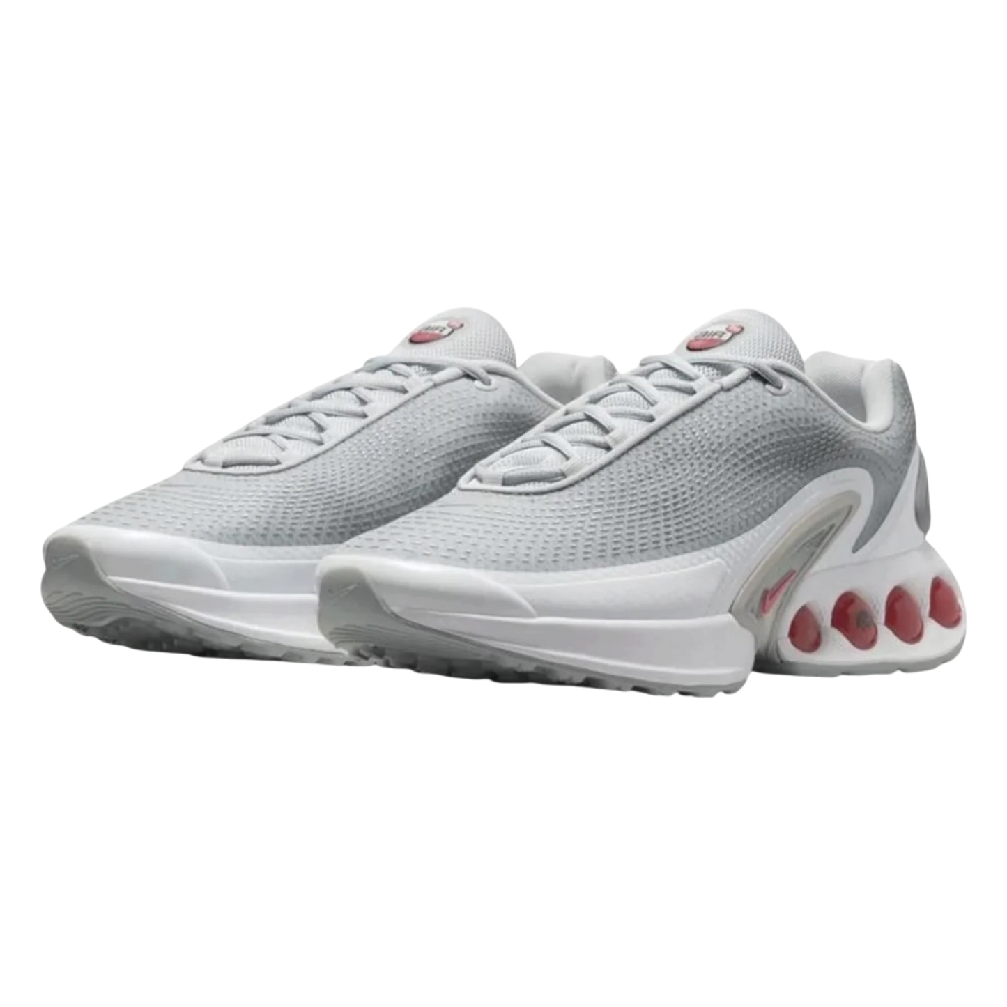 NIKE AIR MAX DN PURE PLATINUM WOLF GREY METALLIC SILVER UNIVERSITY RED