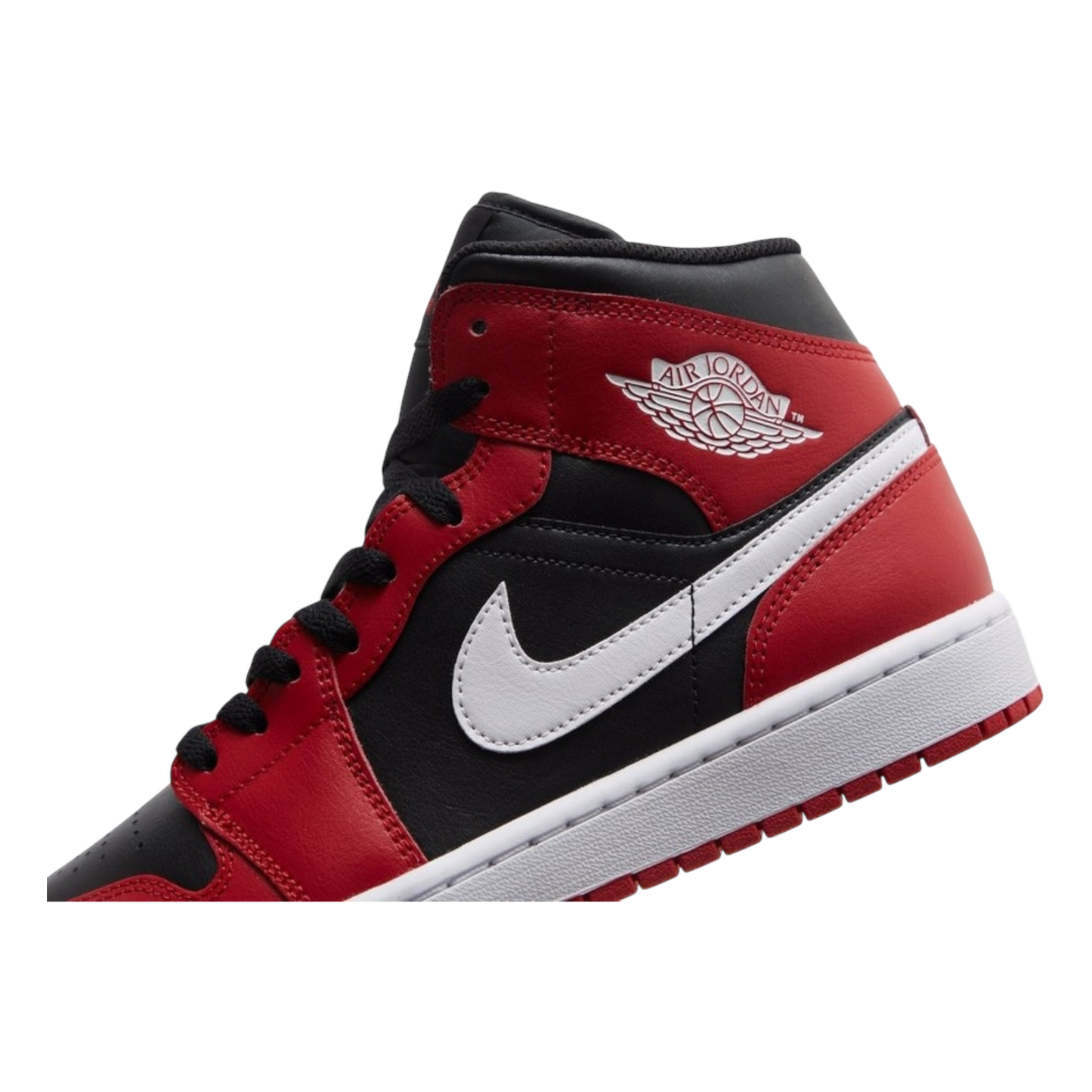 JORDAN 1 MID GYM RED BLACK WHITE