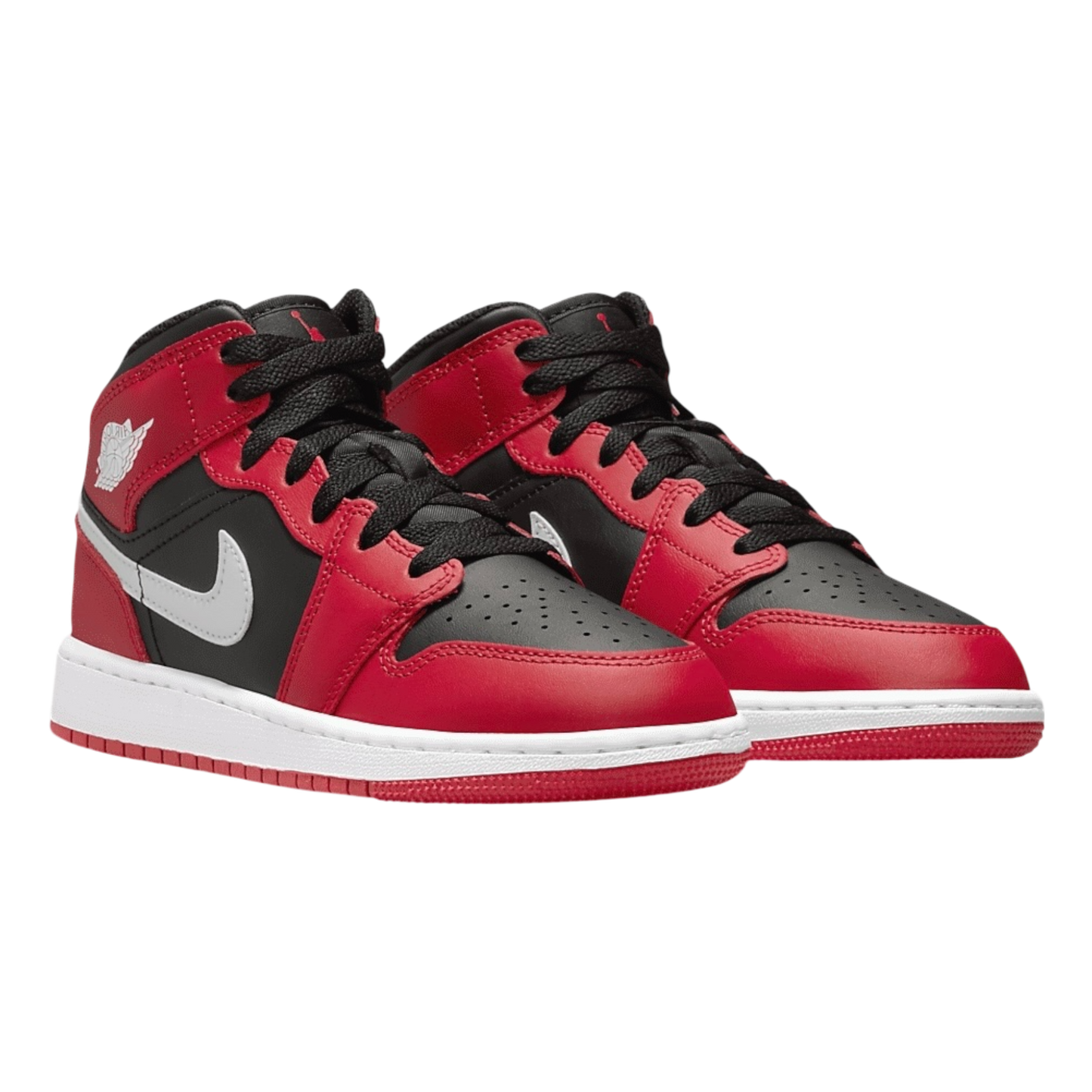 JORDAN 1 MID GYM RED BLACK WHITE