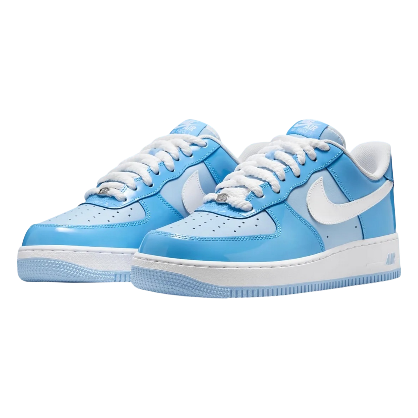NIKE AIR FORCE 1 LOW '07 LV8 PHYCHIC BLUE WHITE PATENT