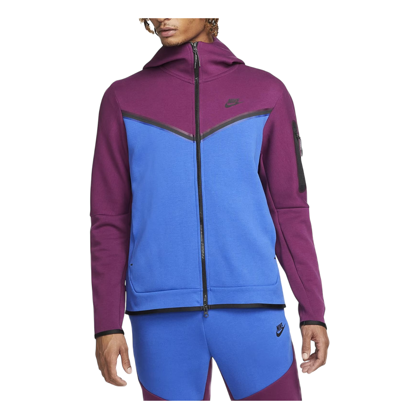 Nike Sportswear Tech Fleece Full Zip Hoodie 'Sangria Game Royal'