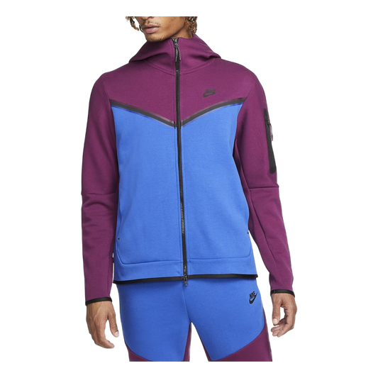 Nike Sportswear Tech Fleece Full Zip Hoodie 'Sangria Game Royal'