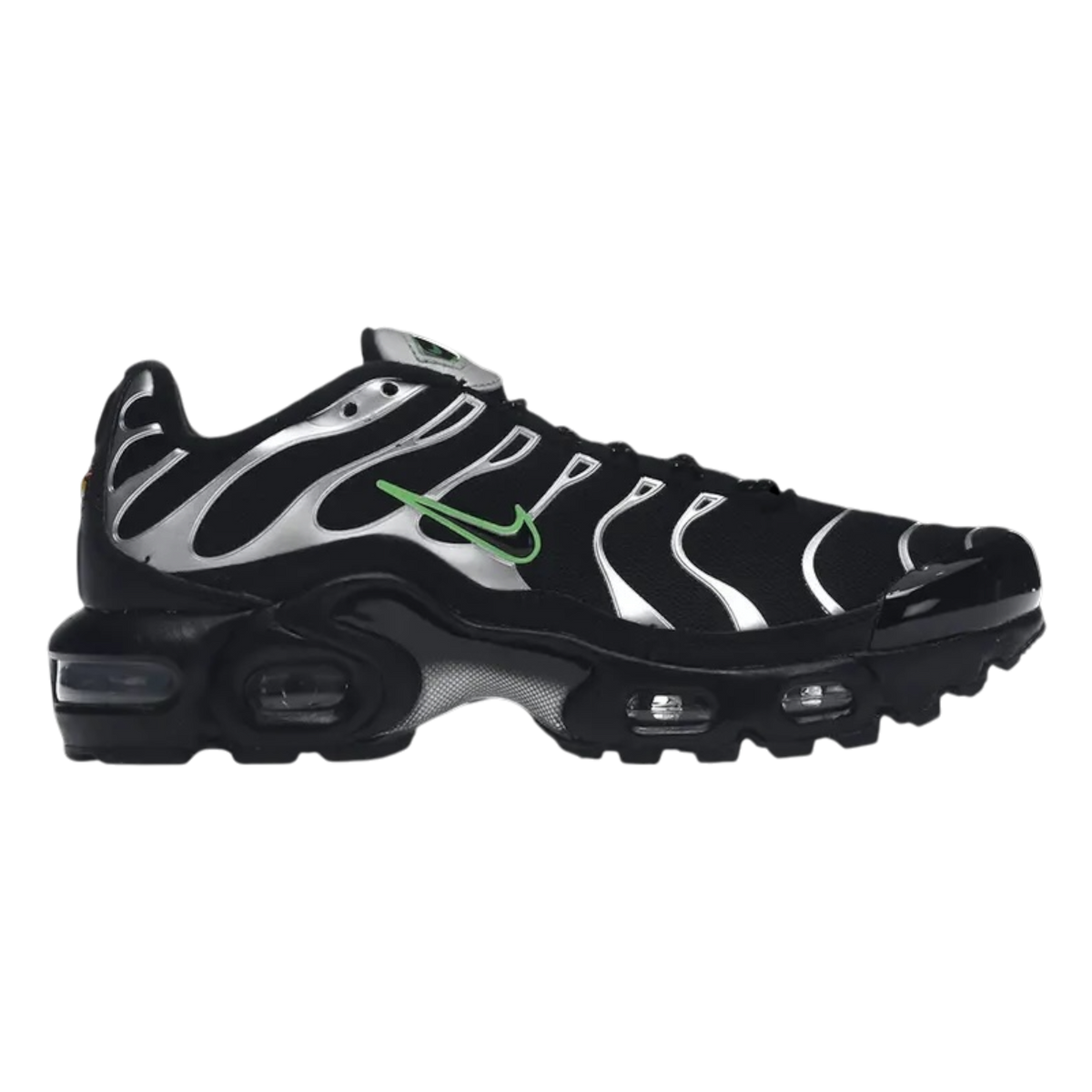 Nike Air Max Plus 'Black Green Strike Metallic Silver' (GS)