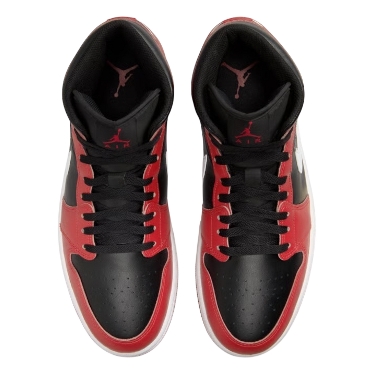 JORDAN 1 MID GYM RED BLACK WHITE