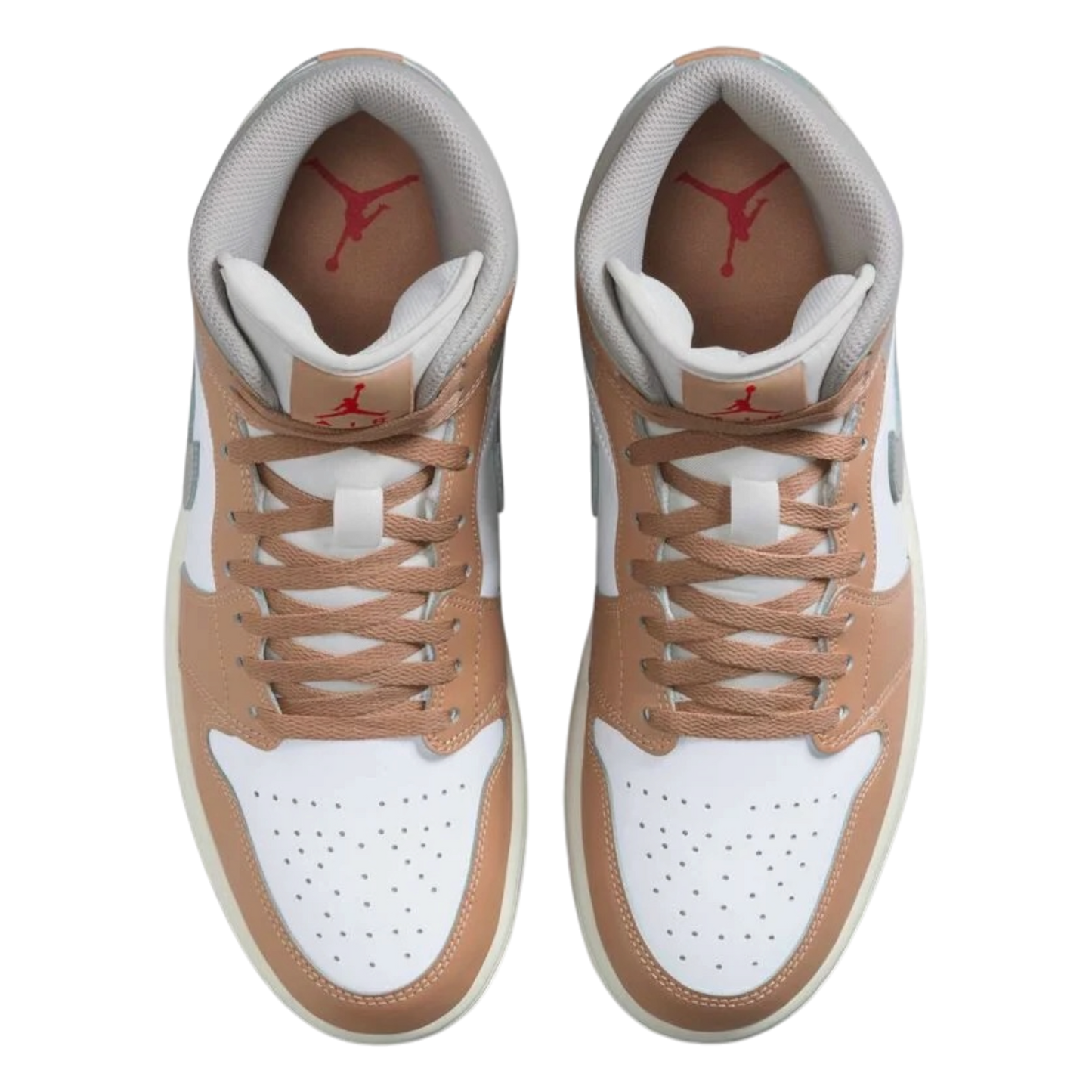 Jordan 1 Mid Rattan White College Grey
