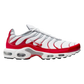 NIKE AIR MAX PLUS WHITE UNIVERSITY RED