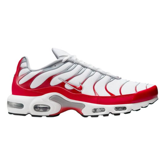 NIKE AIR MAX PLUS WHITE UNIVERSITY RED