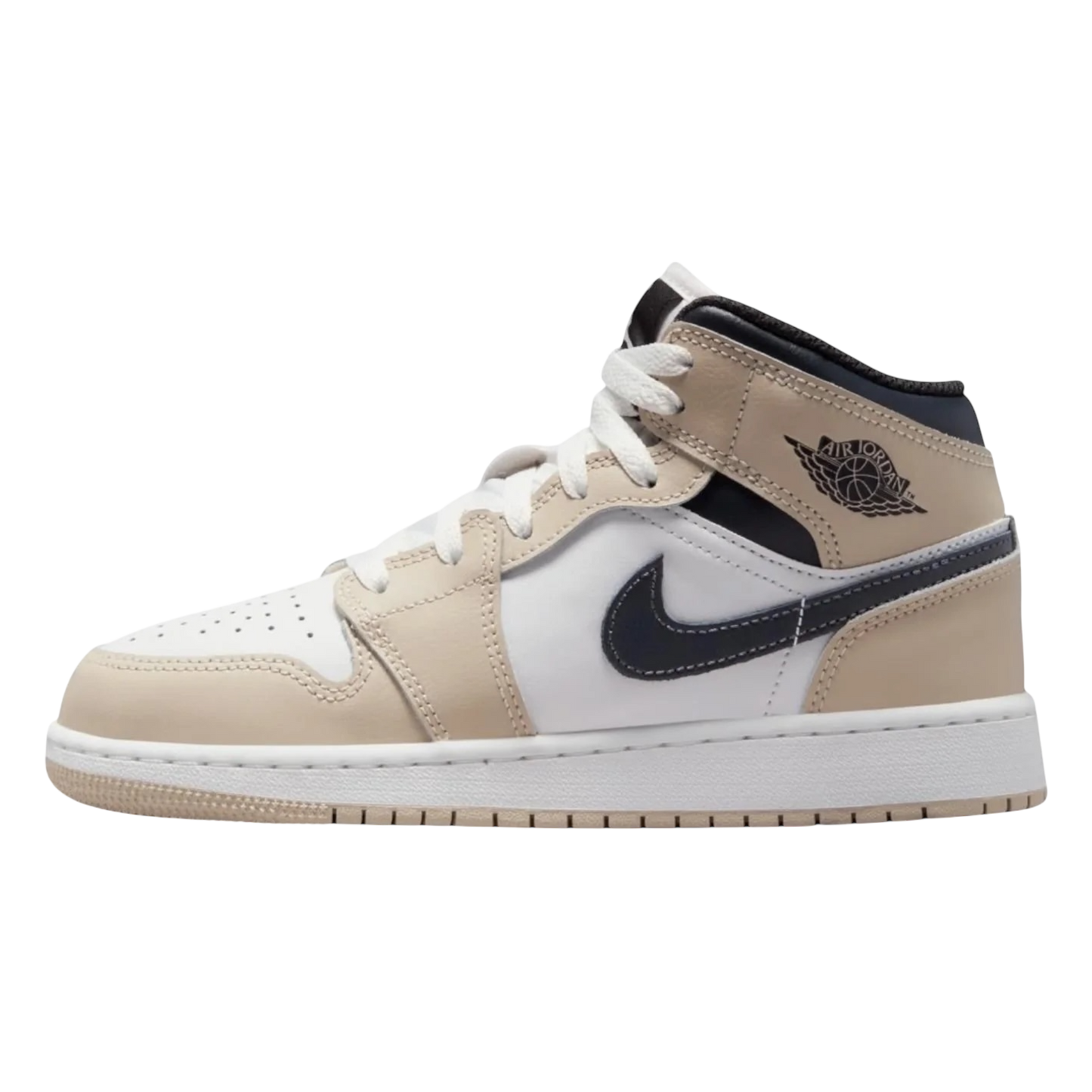 Air Jordan 1 Mid GS White Rattan