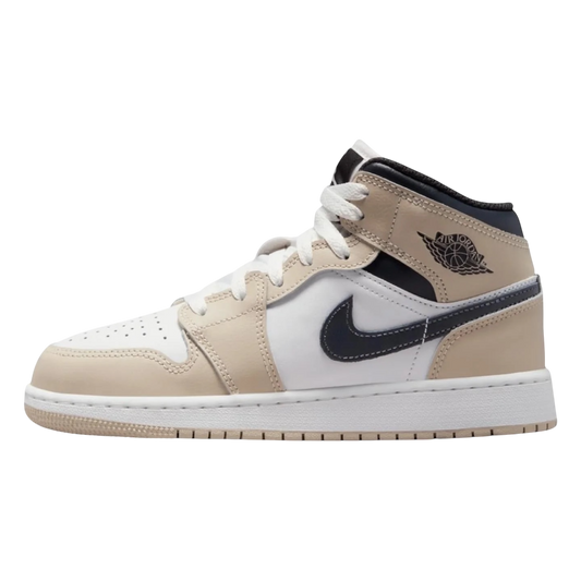 Air Jordan 1 Mid GS White Rattan