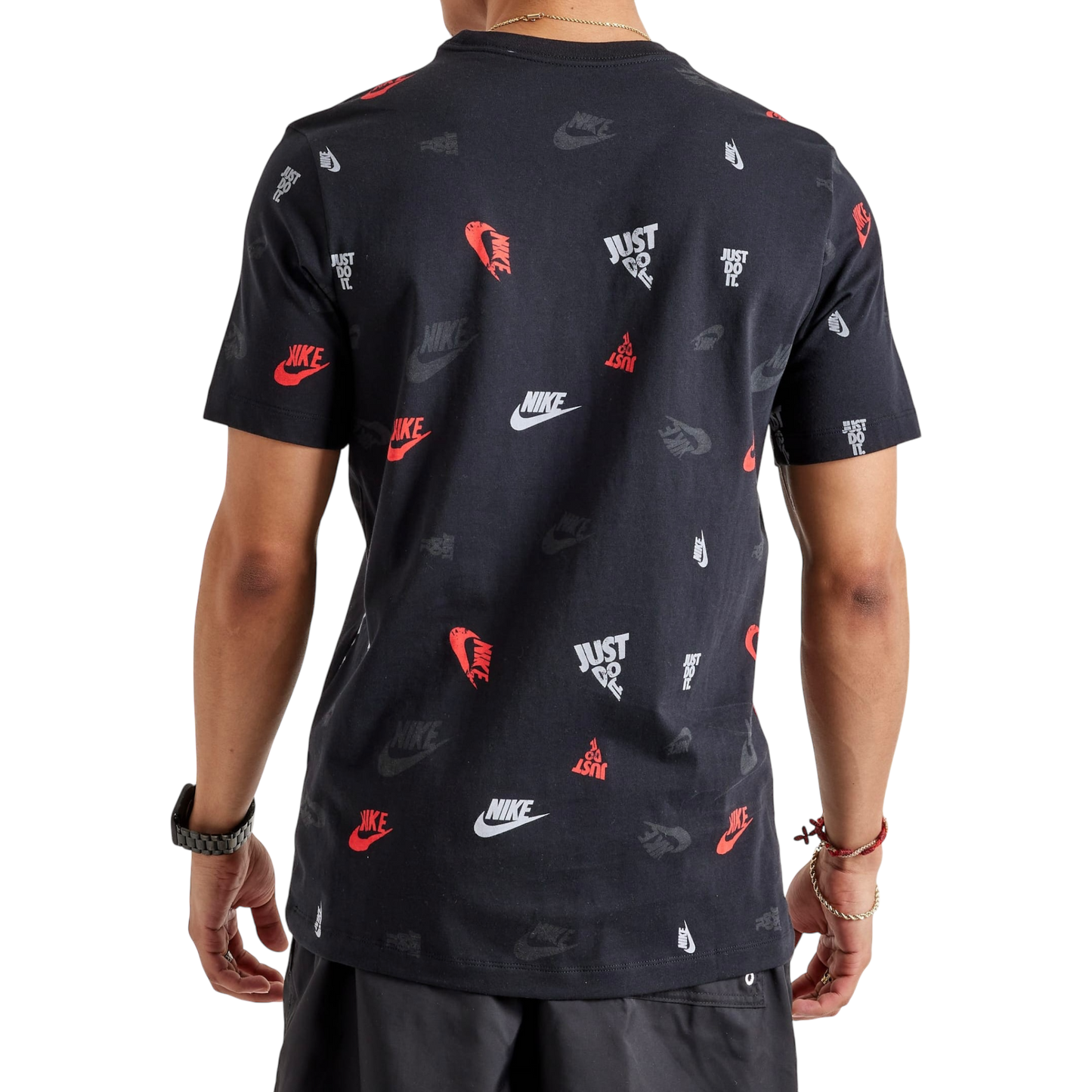 Nike AOP Swoosh Graphic T-Shirt Black