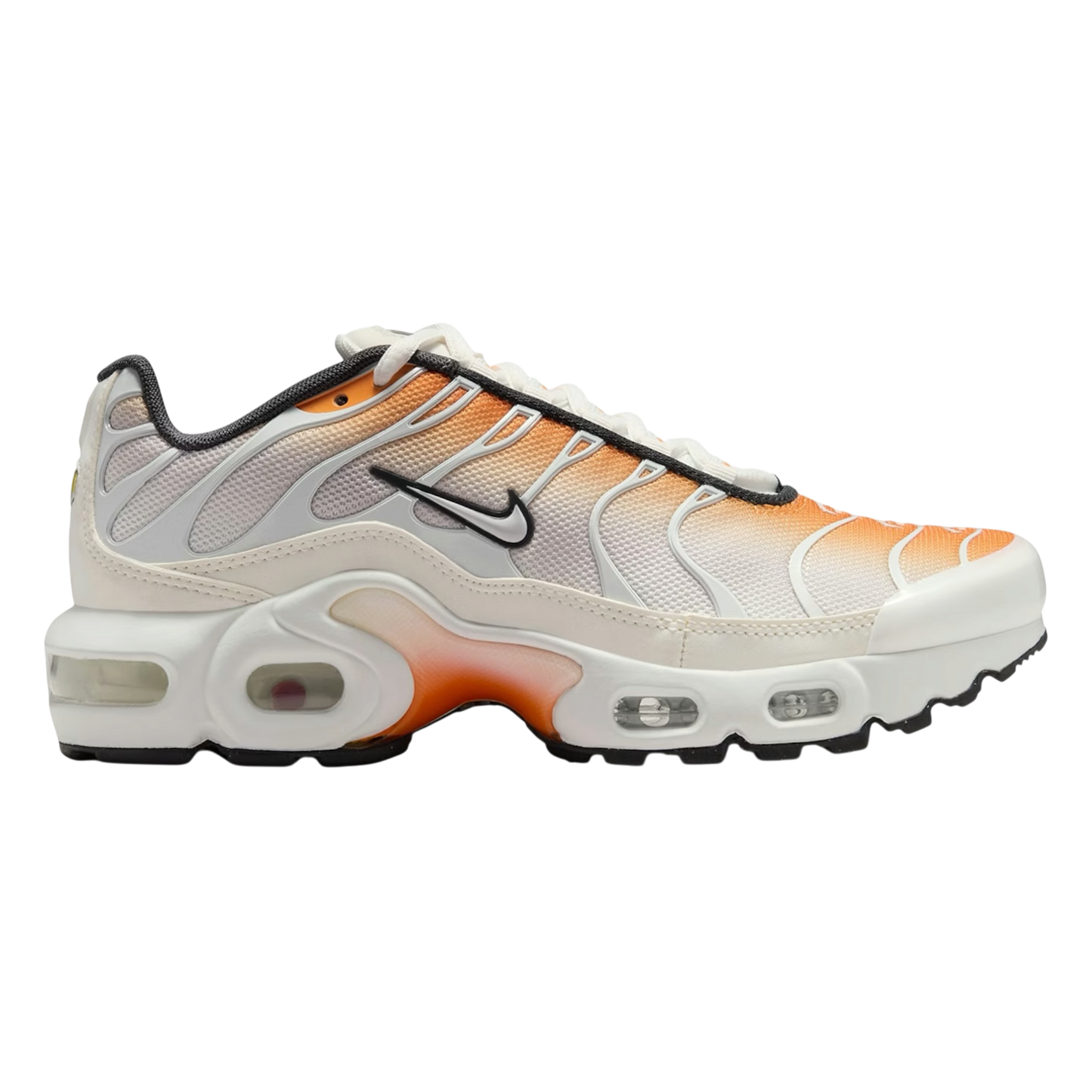 NIKE AIR MAX PLUS ORANGE PEEL SUMMIT WHITE ANTHRACITE VAST GREY
