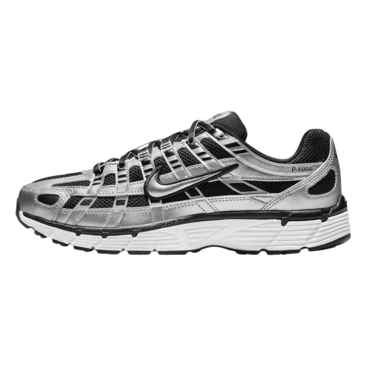 Nike P-6000 Metallic Silver Black White