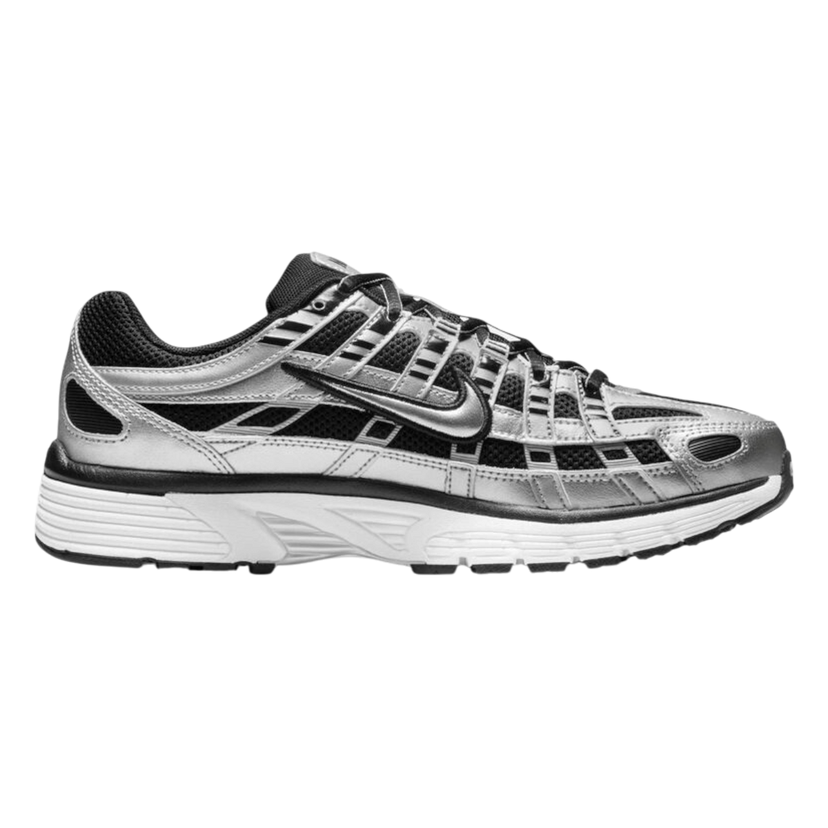 Nike P-6000 Metallic Silver Black White