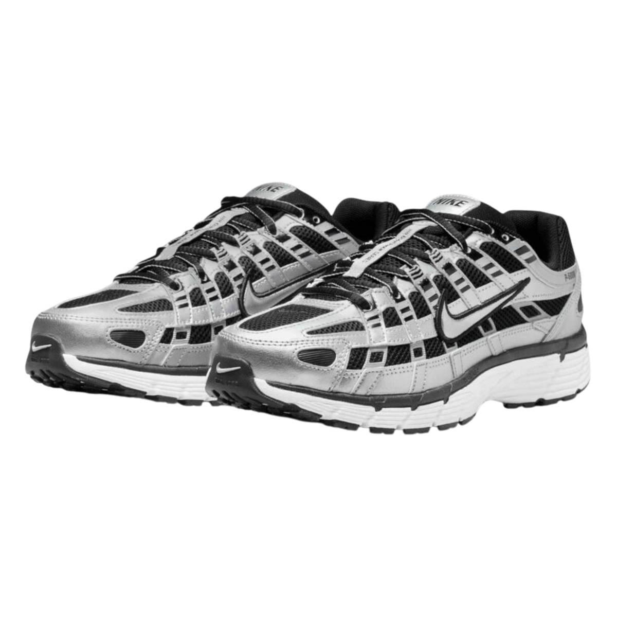 Nike P-6000 Metallic Silver Black White